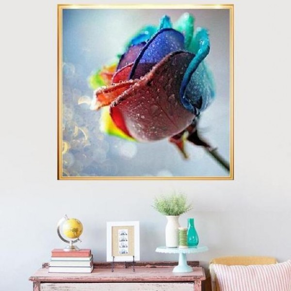 Fargerik rose fra 50x50xm