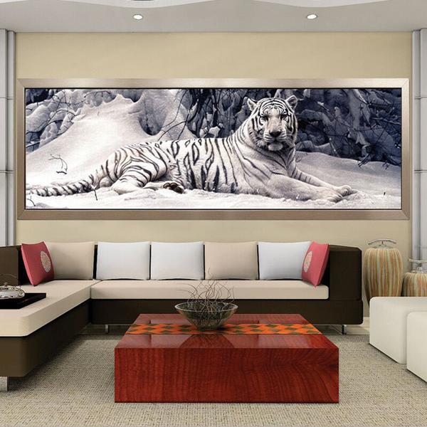 Hvit tiger 40x120cm