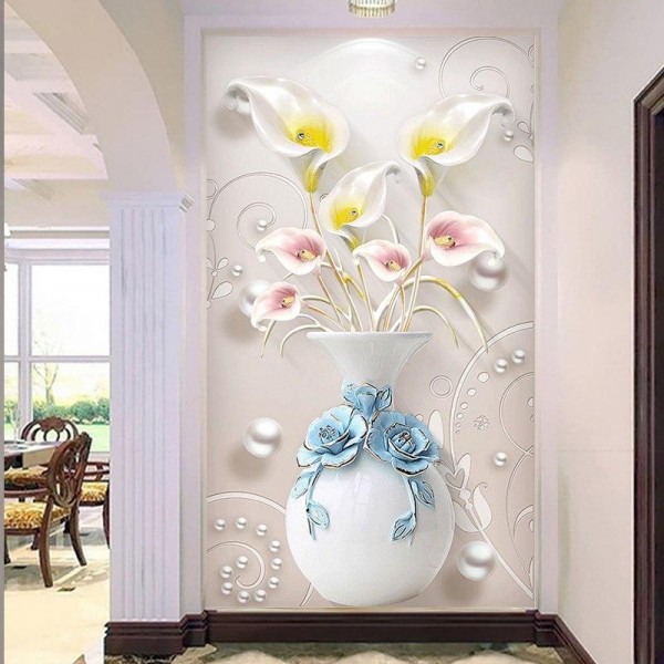 Vase med blomster fra  50x80cm