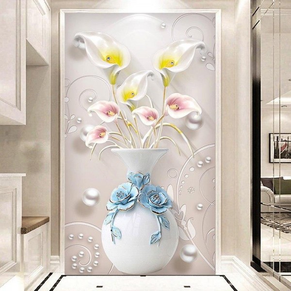 Vase med blomster fra  50x80cm