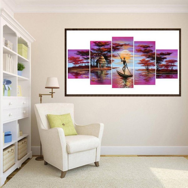 Rosa soloppgang | 5 deler