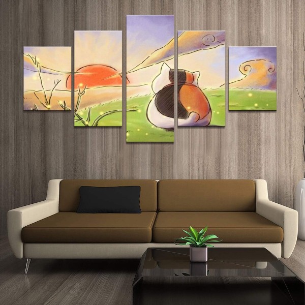 Katt som ser på solnedgangen | 5 deler