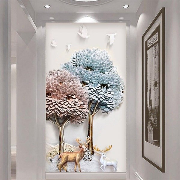 Hjort ved tråd fra 50x80cm