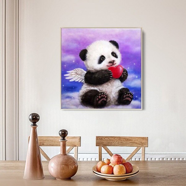 Panda med vinger | 50x50cm