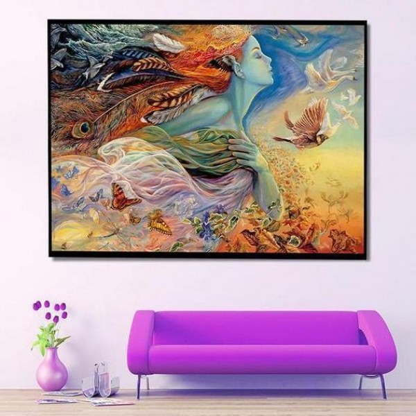 Fargerik Gudinne 50x70cm