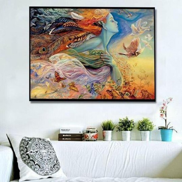 Fargerik Gudinne 50x70cm