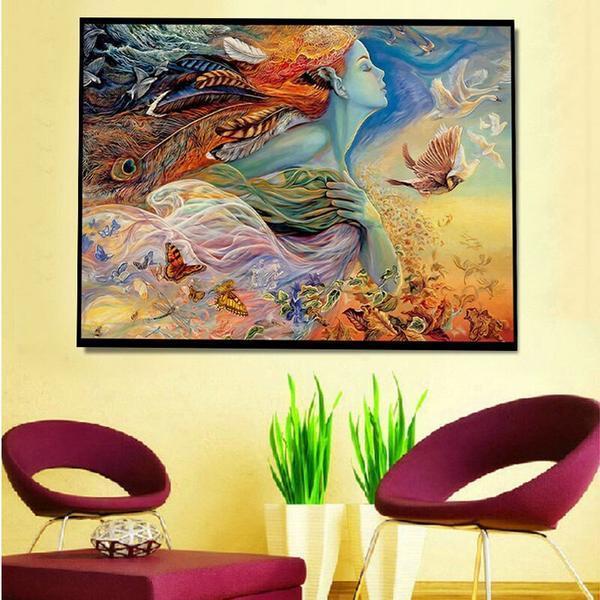 Fargerik Gudinne 50x70cm