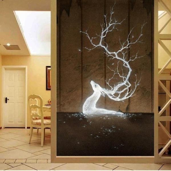 Lyser i mørket Hjort fra 50x80xm