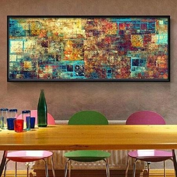 Abstrakt maleri | 40x100cm
