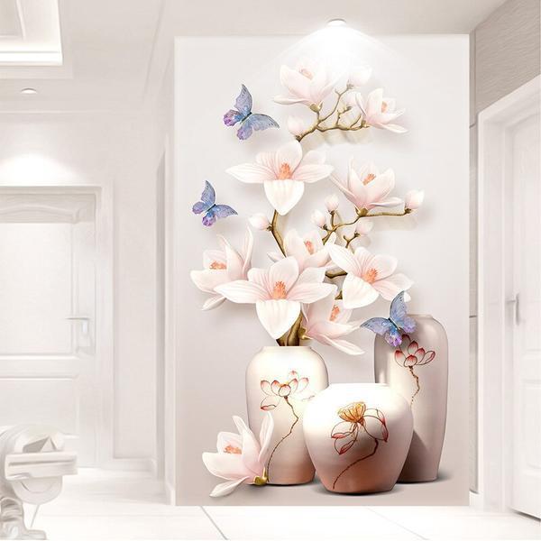 Vase med lotus fra 50x80cm