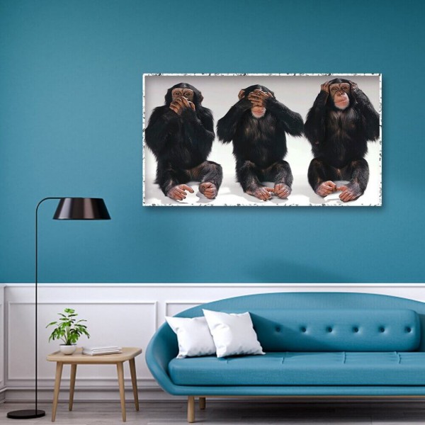 Tre aper fra 50x90 cm