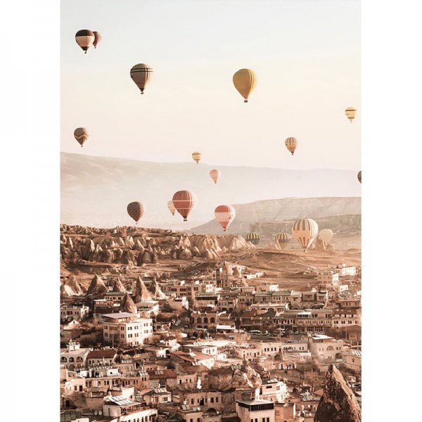 Varmluftsballonger over byen