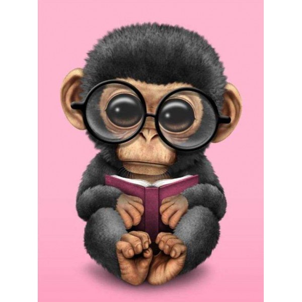 Ape leser bok