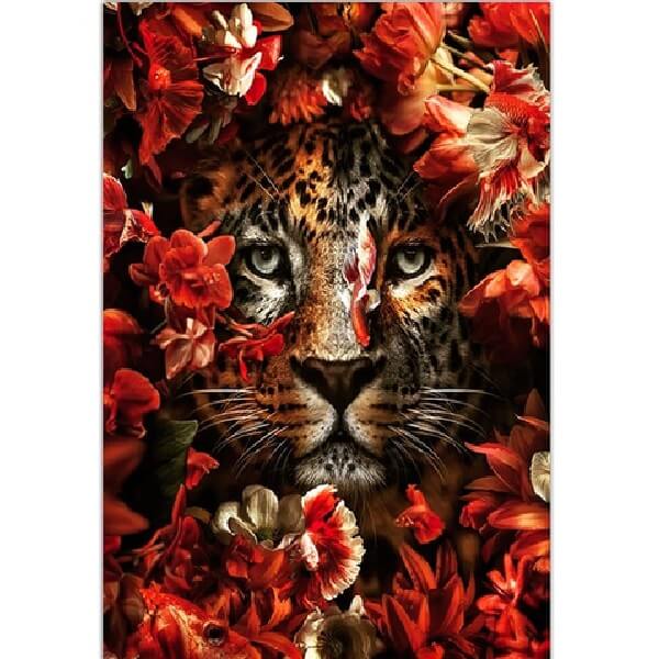 Tiger blant blomster