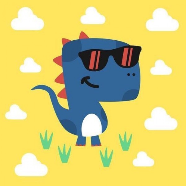 Dinosaur med solbriller