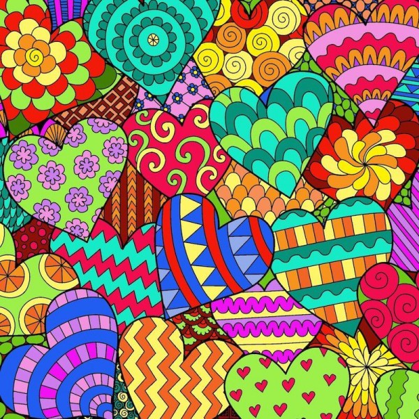 Hjerter med mønster