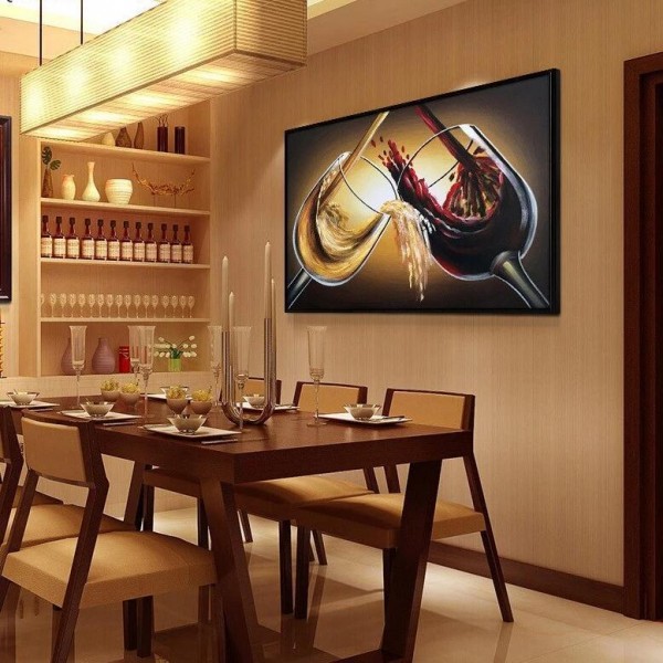 Vitt och rött vin från 50x70cm