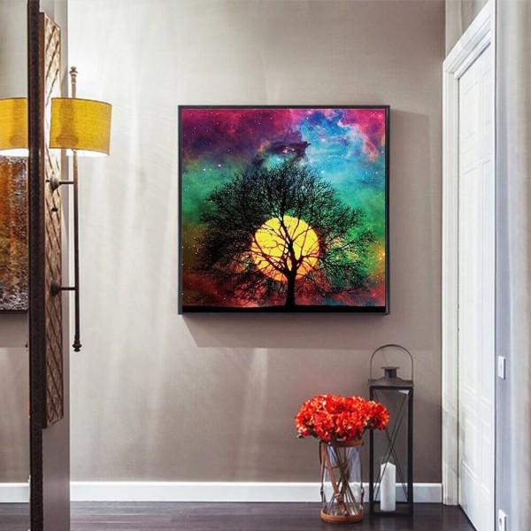 Fargerik natt | 50x50cm