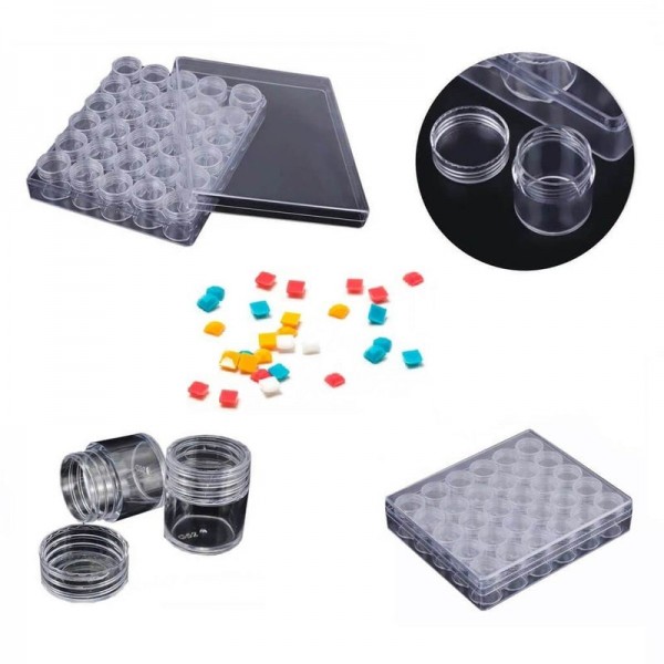 Gjennomsiktige sorteringsbøtter