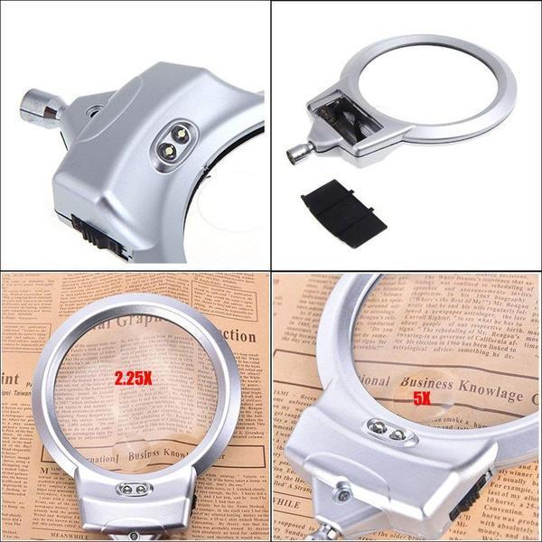 Forstørrelseslampe med bordklemme