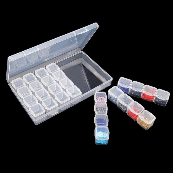 Sorteringsboks transparent | 28 deler