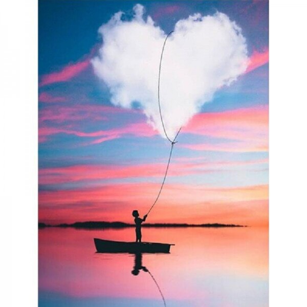 Hjertesky over innsjøen