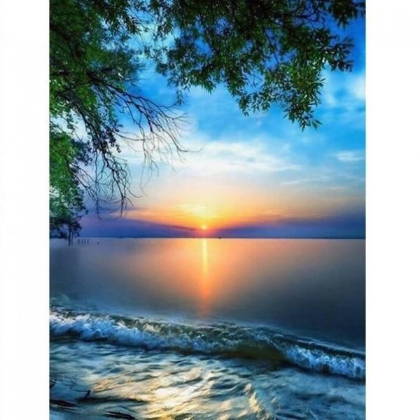 Solnedgang ved Havet