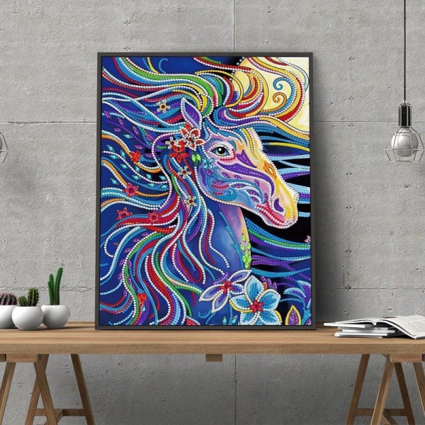Hest 2 | Selvlysende 30x40cm