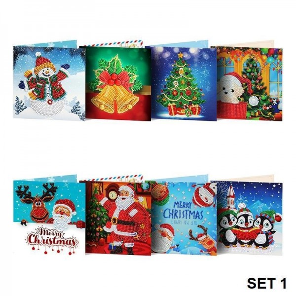 Julekort 9 | 15 x 15 cm | 8 st