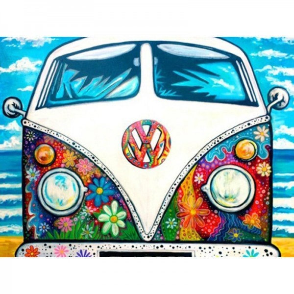 Gammel VW buss hippie