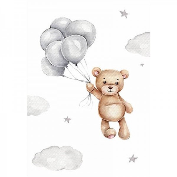 Teddybjørn med ballonger