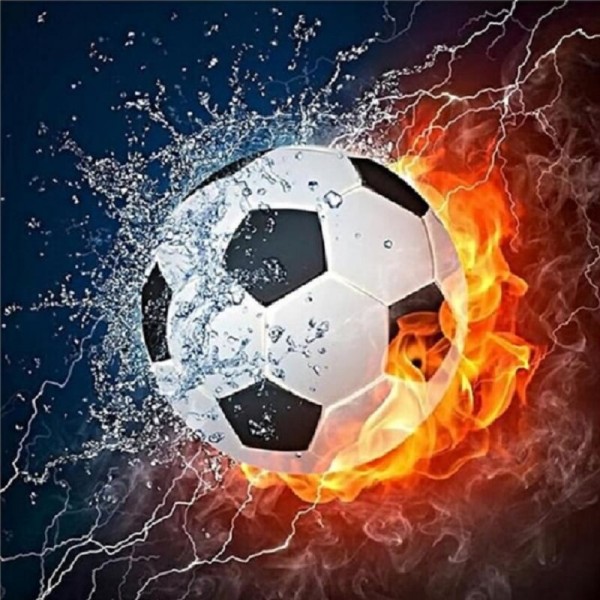 Fotboll vatten och eld