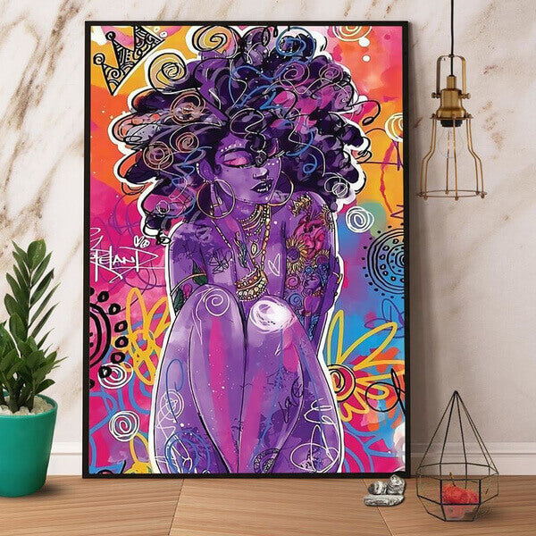 Lilla vakker kvinne fra 50x70cm